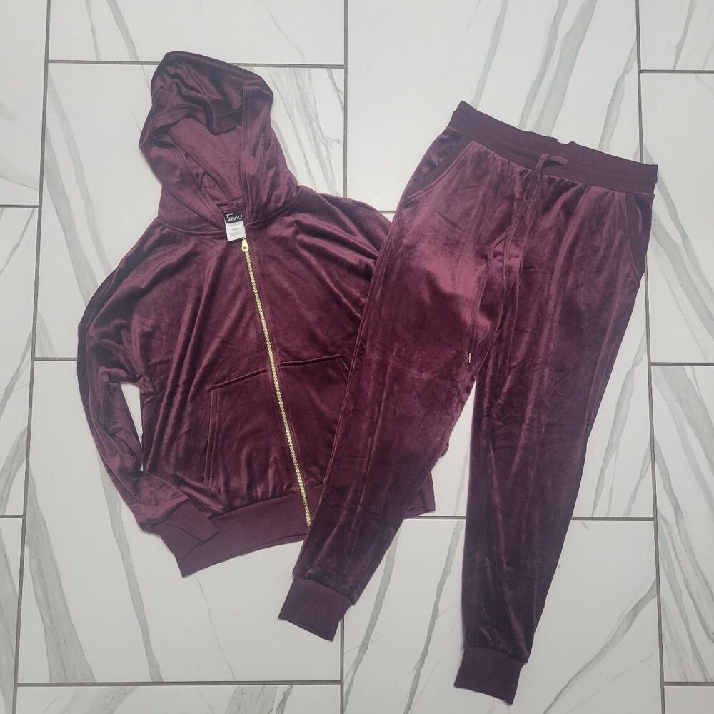 Y2K Velour Tracksuit Burgundy 2000s Paris Hilton Inspired Halloween Costume